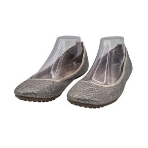 Bandolino Shoes Womens Size 9 Silver Metallic Ballet Flats Marderio B-Flexible